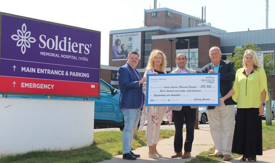 County of Simcoe donation supports CT scanner project at Orillia Soldiers’ Memorial Hospital